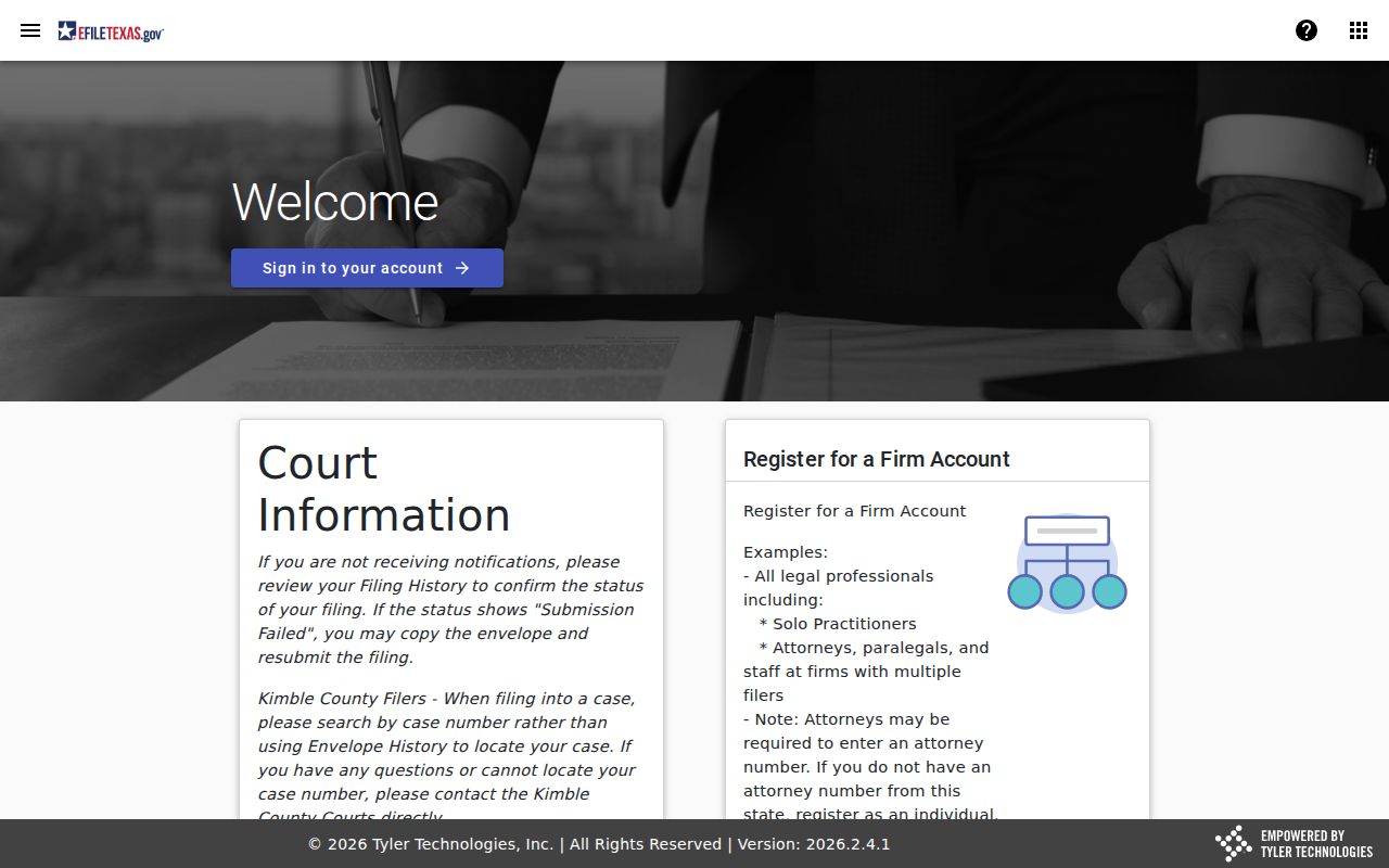Throckmorton County criminal court case eFileTexas system