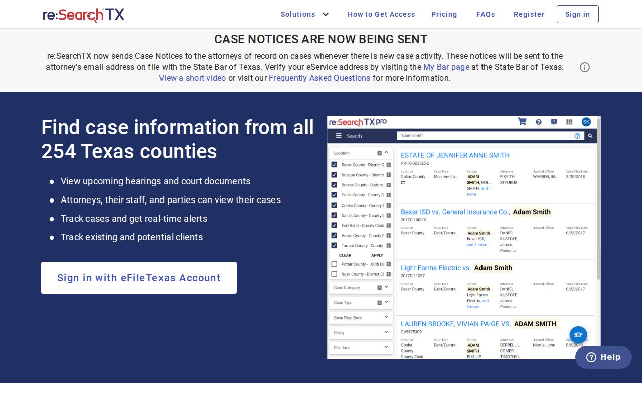 Throckmorton County criminal court case search on re SearchTX