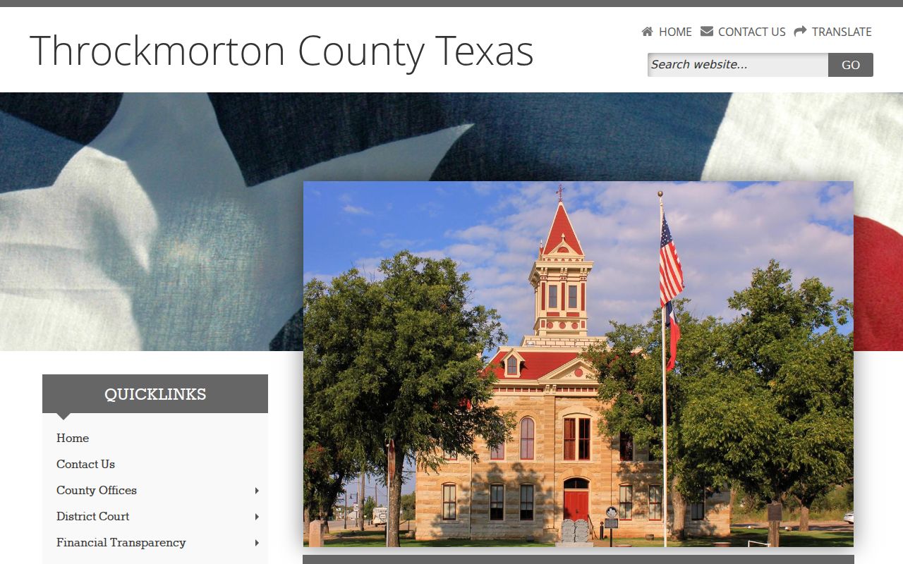 Throckmorton County criminal history official county department routes